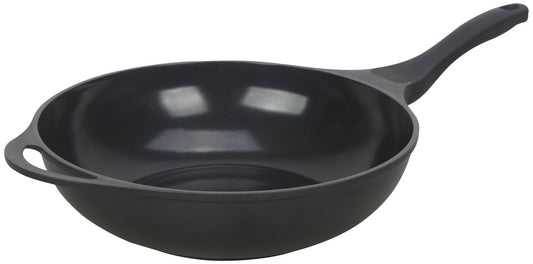 Alu Guss Wok 32cm mit Glasdeckel