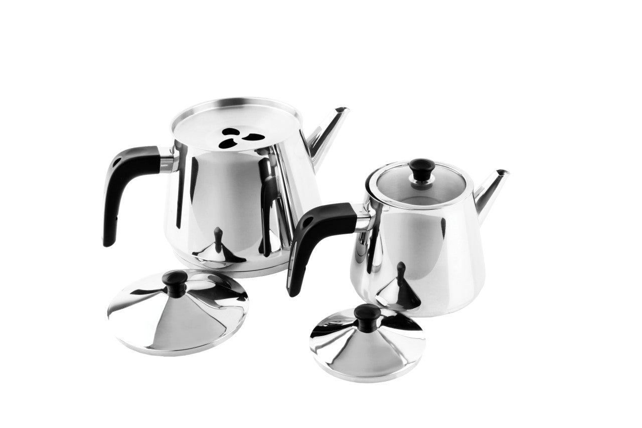 Pyramide Teekannenset 6tlg. Romantik-Medium schwarz