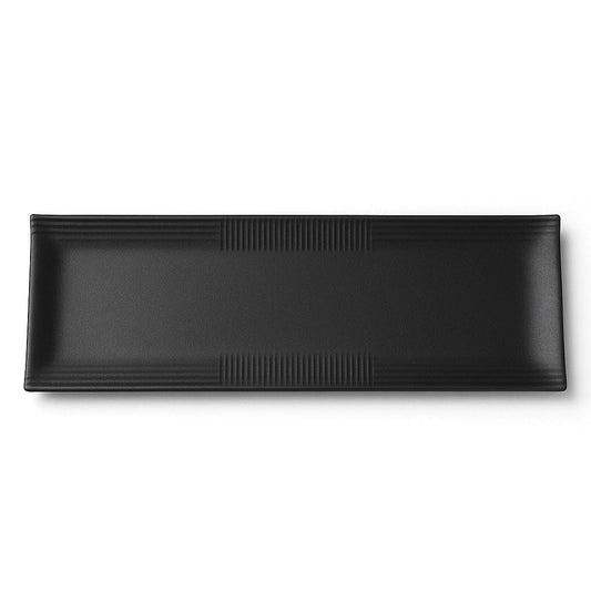 Melamin Platte flach schwarz matt